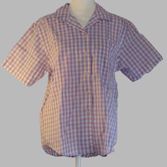 Karen Scott Women's Short Sleeve Button Up Pocket Shirt Size S (C816) - Picture 2 of 7